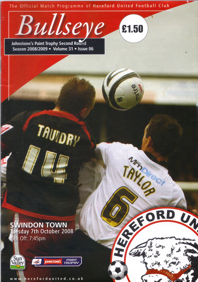 <b>Tuesday, October 7, 2008</b><br />vs. Hereford United (Away)
